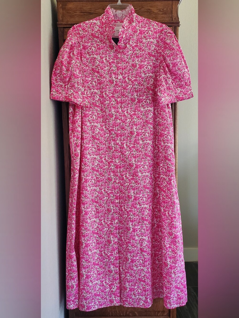 TUCKERNUCK Hyacinth HousePink Poppies Floral Louisa Maxi Dress XL NWT - Picture 2 of 14